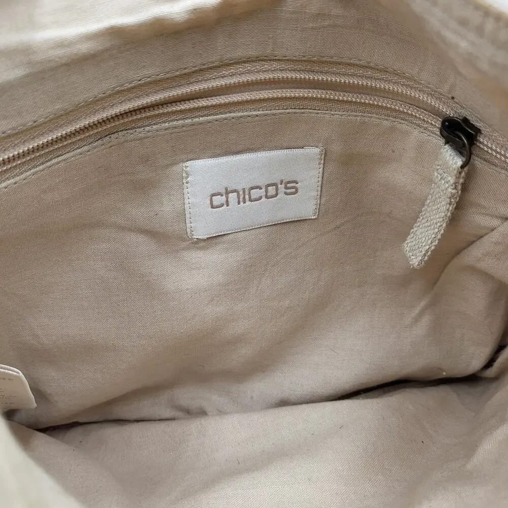 Chico's Aztec Boho-style Inspired Embellished Chain Envelope Clutch Beaded Bag